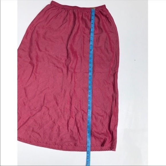 EILEEN Fisher Pink Linen / Silk Maxi Skirt Medium - Picture 4 of 7